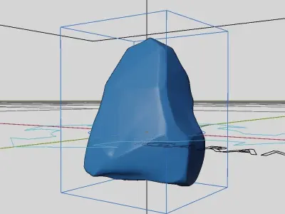 set 3d model rig crystal stone  models blender scripted rig 3D model