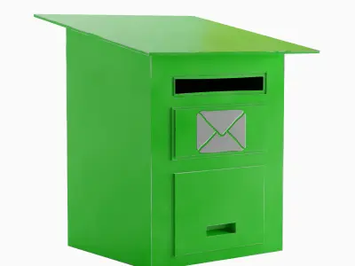 Postbox 03 Low-poly 3D model