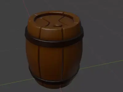 Barrel 3D Model Low-poly 3D model