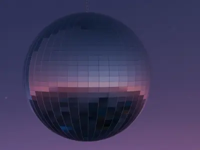 Discoball Free low-poly 3D model