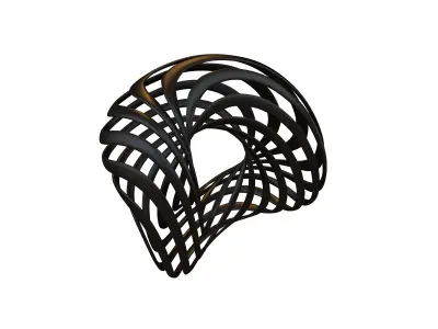 Abstract Ring Sphere v1 003 Low-poly 3D model