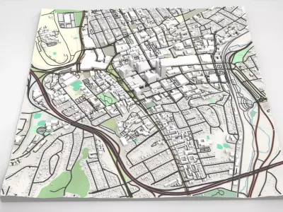 Cityscape White Plains New York State United States 3D model