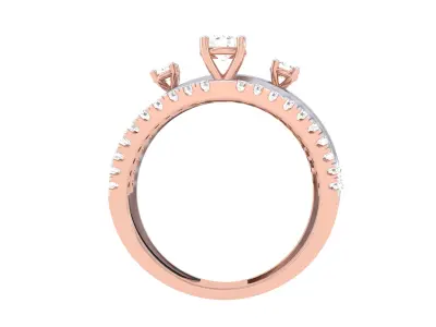  Women Ring MTL 3dm STL OBJ FBX Details 3D print model 13