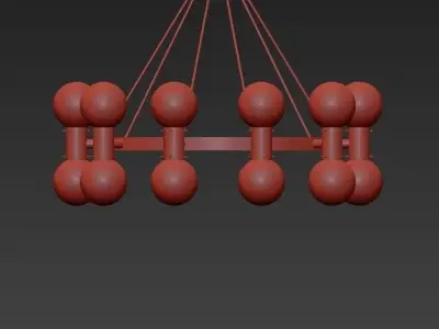 Murano Glass Chandelier 3D model