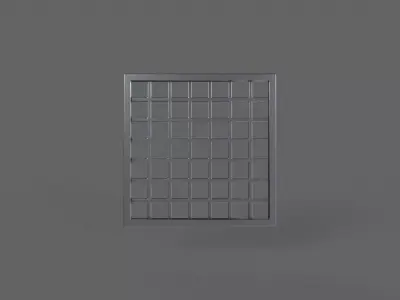 PBR Prison Window 2 Low-poly 3D model