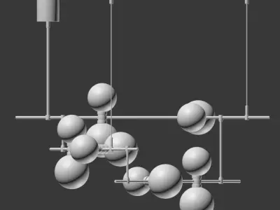 ModernRail Geometric Linear Suspension by Tech Lighting 3D model