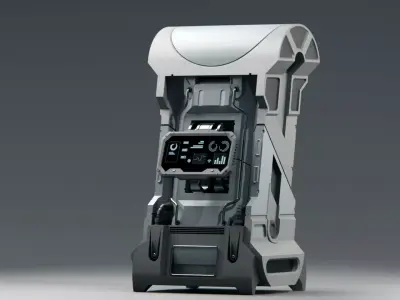 Console Sci-Fi Low-poly 3D model