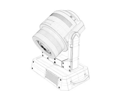Spotlight moving light Low-poly 3D model