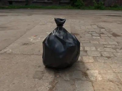Trash Bag model - Gest Low-poly 3D model