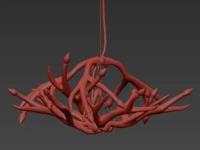 Superordinate Antlers chandelier 12 antlers white von Roll Hill 3D model