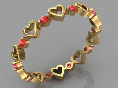 heart ring Free 3D print model