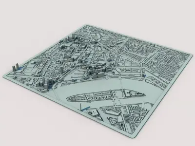 Rotterdam City Netherlands 3D print model