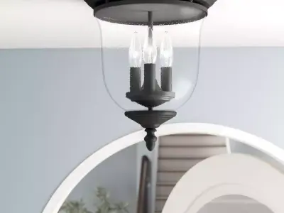 Aaven Glass Flush Mount Free 3D model