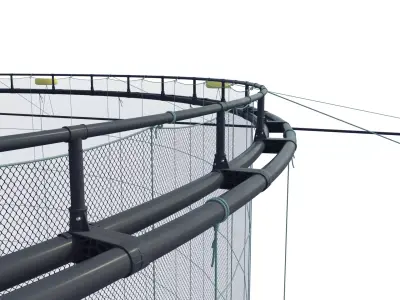 Marine fish culture net 3D model