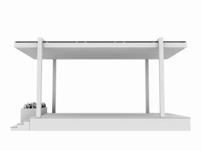 Pergola 3 gas station 3D model