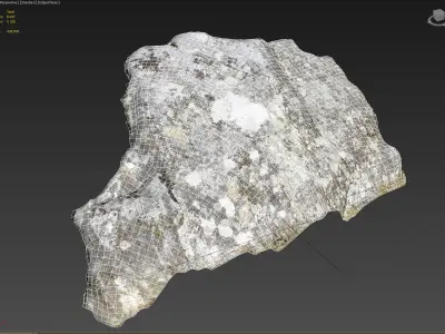 3d scanned nature stone 013 Low-poly 3D model