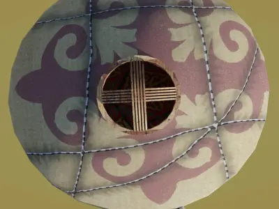 Cartoon Yurt 1 - Low Poly Game Ready Low-poly 3D model