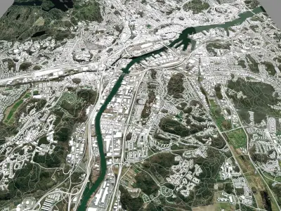 Cityscape Gothenburg Sweden 3D model