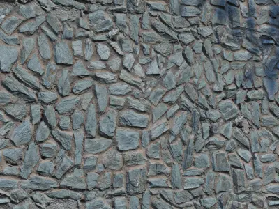 Green slate wall 3D model