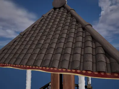 Balai Kulkul Traditional Balinese Drum Tower 3D model