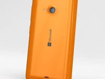 Microsoft Lumia 535 and Dual SIM Orange Low-poly 3D model