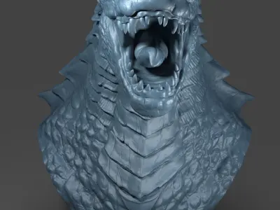 Godzilar Head 3D print model
