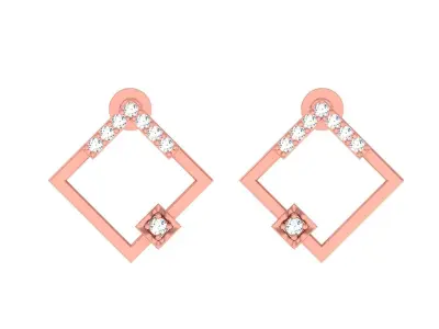 Light wt Women Diamond Earrings  3D print model