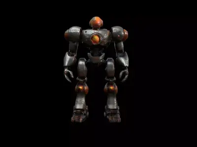 Robots Pack 5 Low-poly 3D model