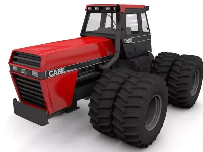 JI Case 4994 1984 Tractor Red Version 3D model