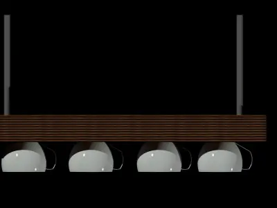 Lamp with cups 3D model