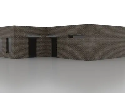 City Fire Station 2 Low-poly 3D model