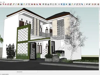 BALINESE HOUSE  Low-poly 3D model