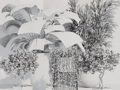 INDOOR PLANT SET 07 3D model