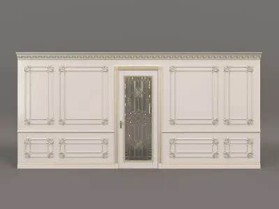 Wall Molding in Classic French style 6 3D model