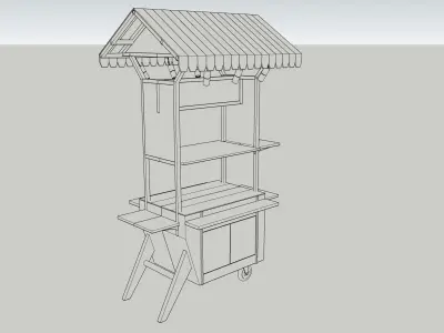 Street Food Cart  3D model