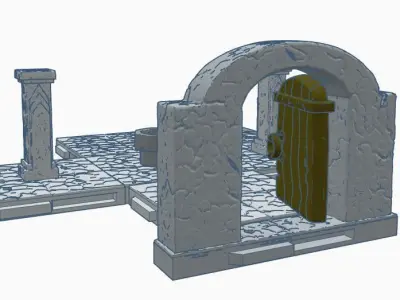 Terra-Play Adventure Tiles - Archway and Connector Piece Free 3D print model