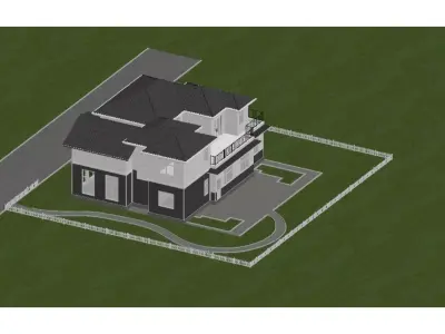 American style villa 3D model
