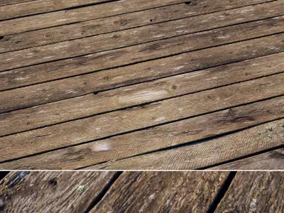 Old boards 04 -  seamless material 3D model
