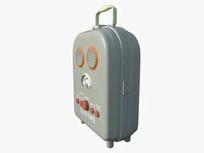 Cartoon Style Stylized Radio Sunnylife Radio Gray Edition 3D model