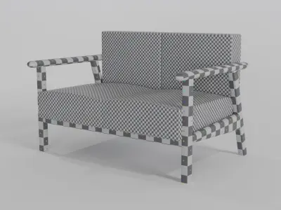 GRAY SOFA 3D MODEL Free low-poly 3D model