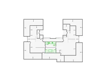  Detailed Interior Sketch - 7001-10000 SF - Xactimate 3D model
