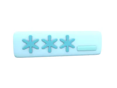 Password Input Icon v1 002 Low-poly 3D model