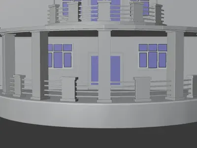 Brick house 3D model