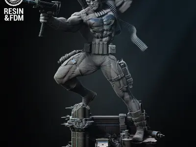 Wicked Marvel Punisher Sculpture Tested for 3D printing 3D print model