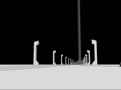 Megastructure Exposed Sector World of Blame by Tsutomu Nihei Low-poly 3D model