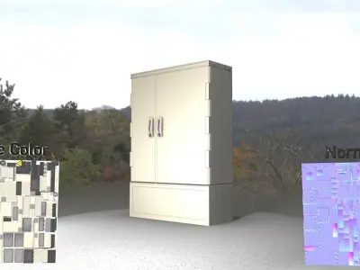 Electrical Distribution Cabinet 36 Low-poly 3D model