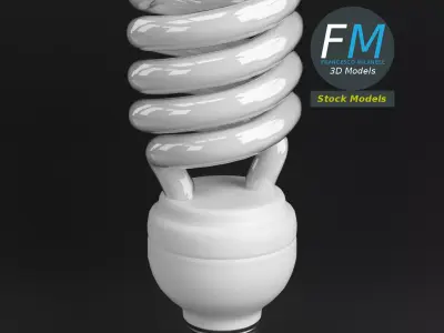 CFL spiral light bulb lamp 3D model