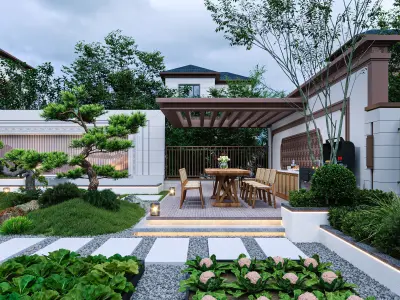 chinese courtyard 3D model
