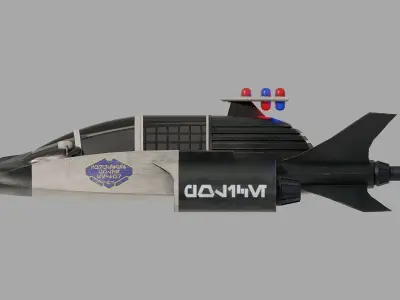 Panther Police Interceptor Speeder - Star Wars Low-poly 3D model