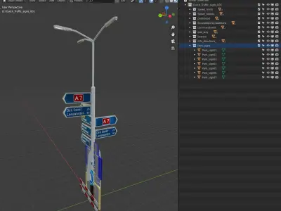 Traffic signs Dutch collection  nederland verkeer borden 3D model
